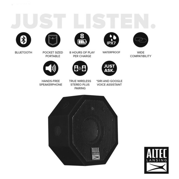Altec Lansing Solo Rugged Bluetooth Speaker Black - Picture 7 of 9